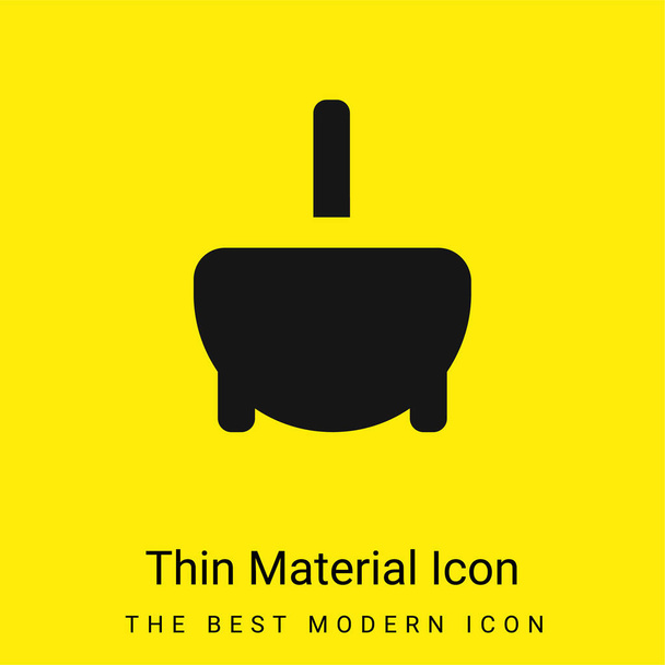 Baignoire minime jaune vif icône matérielle - Vecteur, image