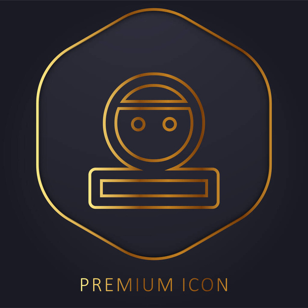 Золота лінія хлопчика логотип або значок преміум-класу
 - Вектор, зображення