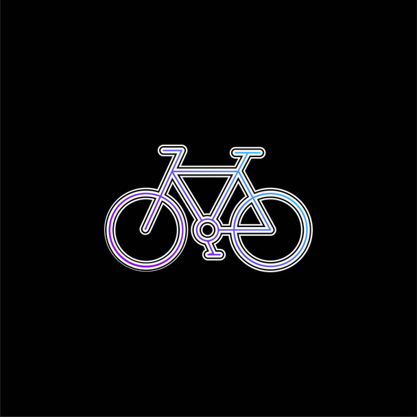 自転車青グラデーションベクトルアイコン - ベクター画像