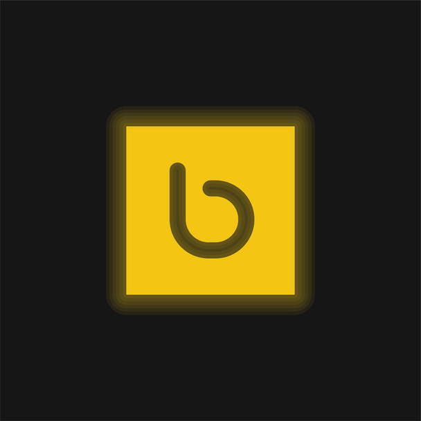 Bebo-gelb leuchtendes Neon-Symbol - Vektor, Bild