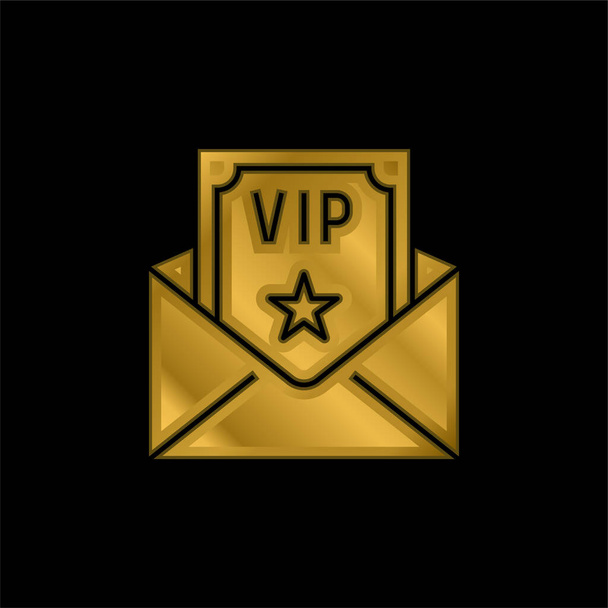 День народження І вечірка золотим покриттям металева ікона або логотип вектор
 - Вектор, зображення