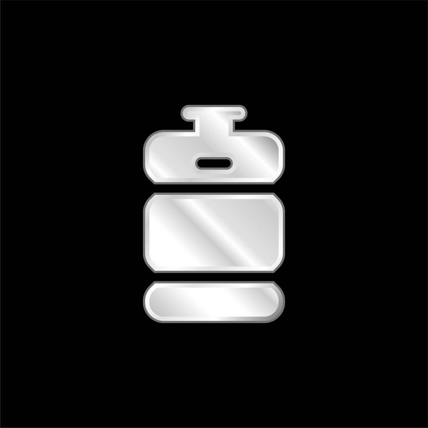 Серебристая икона пивной бочки - Вектор,изображение