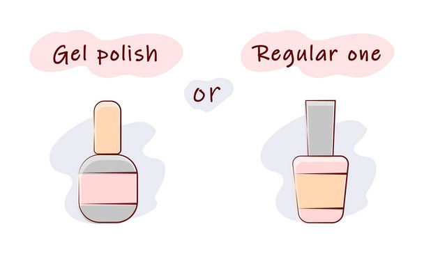 Vector illustration What kind of nail polish is better for your nails - Vector, Image