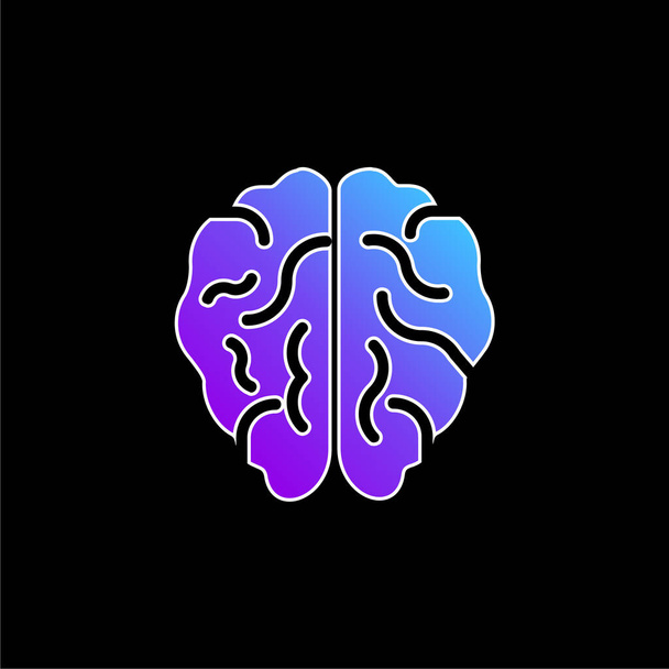 Значок синего градиента мозга - Вектор,изображение