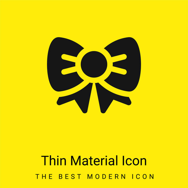 Bow minimal bright yellow material icon - Vector, Image