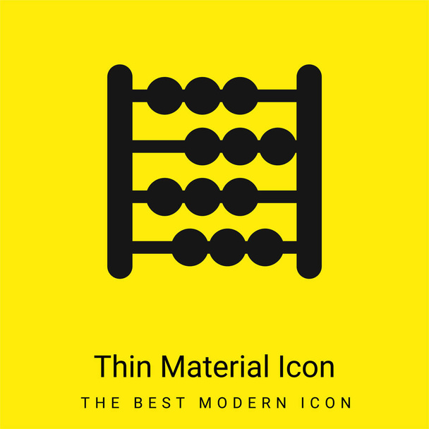 Abacus minimale helder geel materiaal icoon - Vector, afbeelding