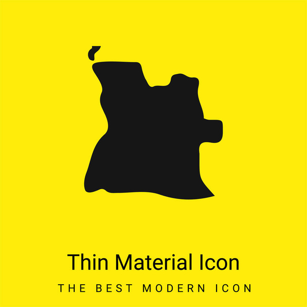 Ангола найменша яскрава жовта матеріяльна ікона - Вектор, зображення