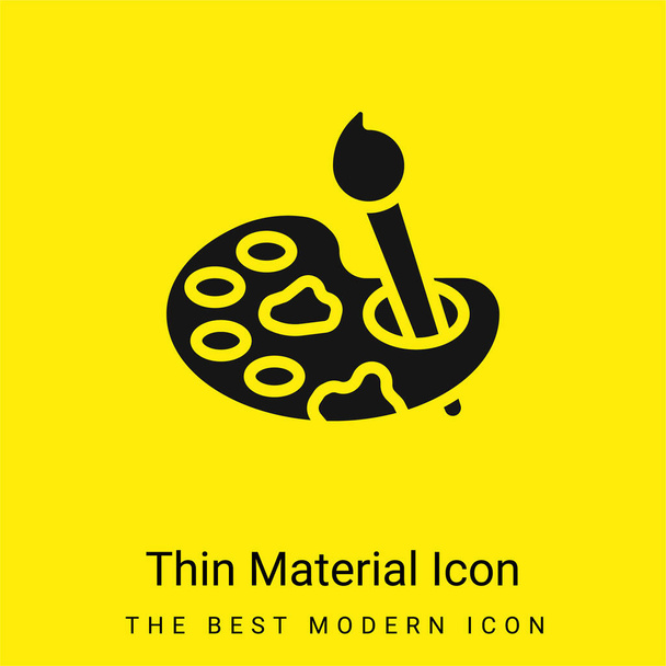 Ícone de material amarelo brilhante mínimo de arte - Vetor, Imagem