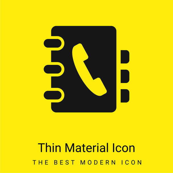 Agenda minimális fényes sárga anyag ikon - Vektor, kép