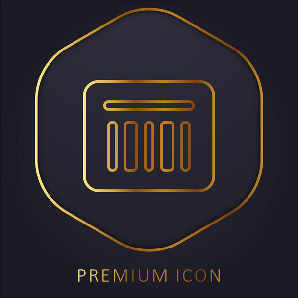 Zlatý čárový kód prémiové logo nebo ikona - Vektor, obrázek