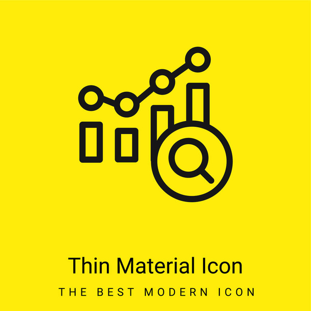 Analisi icona minimale materiale giallo brillante - Vettoriali, immagini