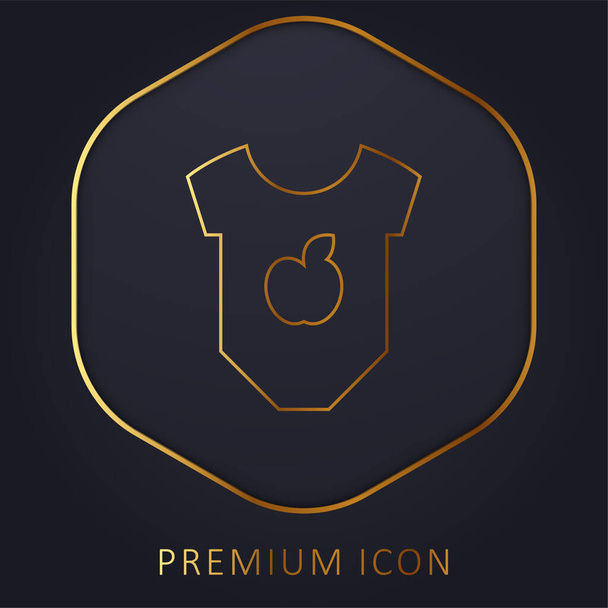 Body golden line premium logo or icon - Vector, Image