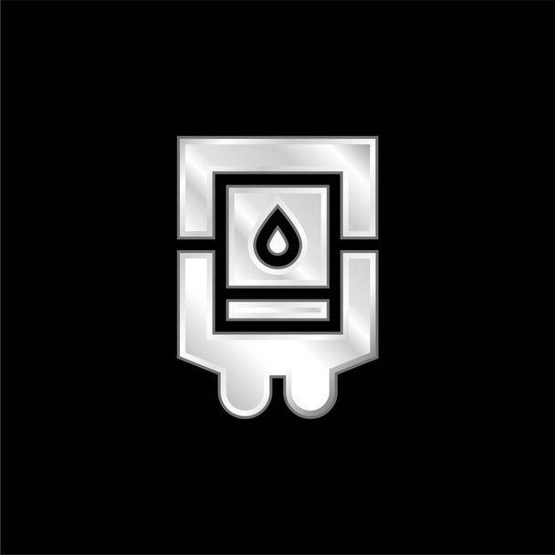 Krvavý sáček postříbřená kovová ikona - Vektor, obrázek