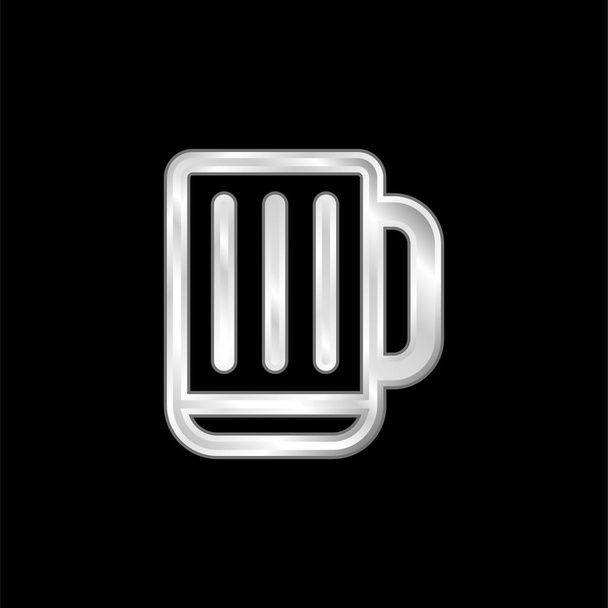 Μπύρα Stein επάργυρο μεταλλικό εικονίδιο - Διάνυσμα, εικόνα