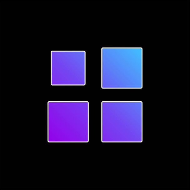 Array ícone vetor gradiente azul - Vetor, Imagem