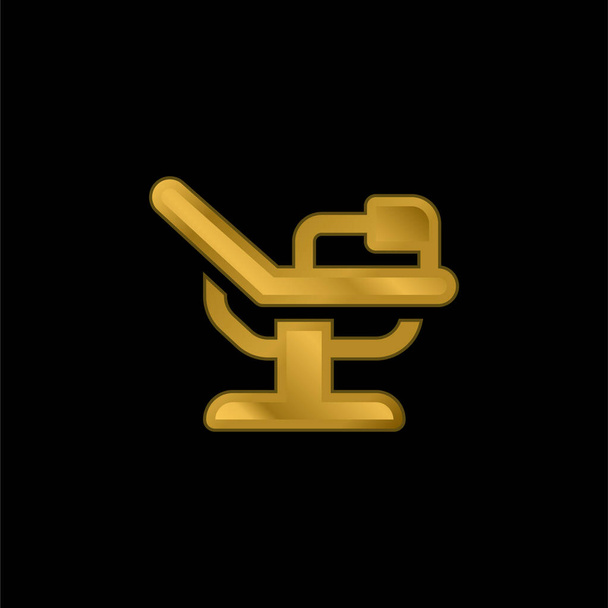 Birth Bed banhado a ouro ícone metálico ou vetor logotipo - Vetor, Imagem