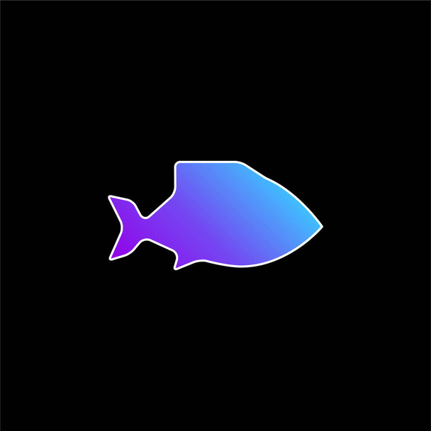 Duża ryba ikona wektora niebieskiego gradientu - Wektor, obraz