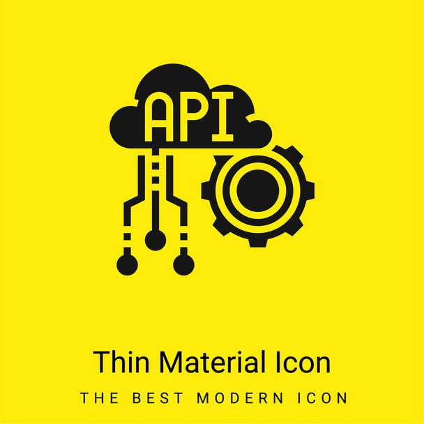 Icône matérielle jaune vif minimale Api - Vecteur, image