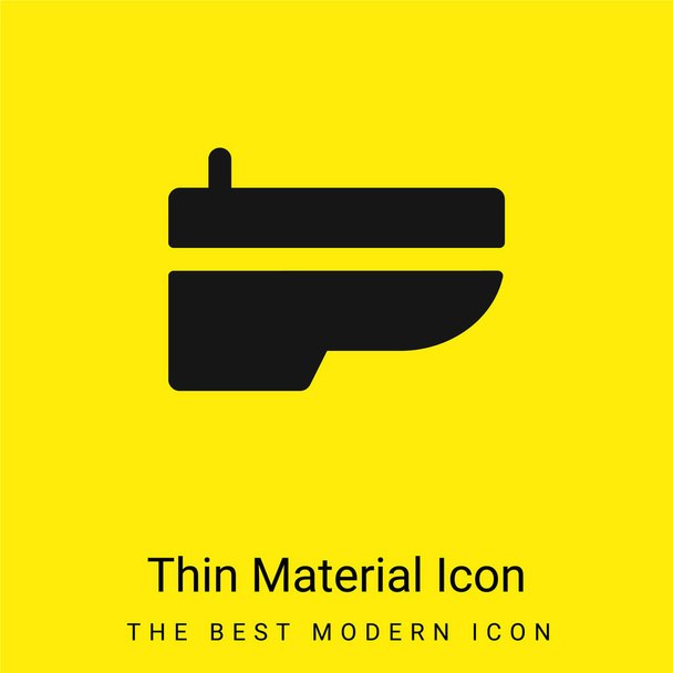 Bidet minimaal helder geel materiaal icoon - Vector, afbeelding