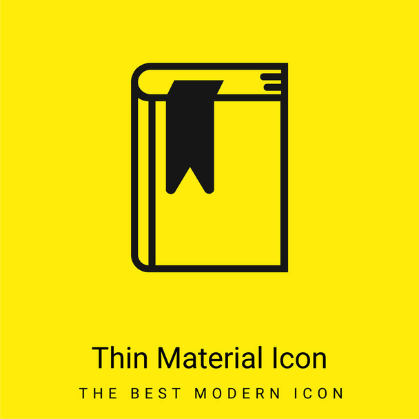 Agenda minimální jasně žlutý materiál ikona - Vektor, obrázek