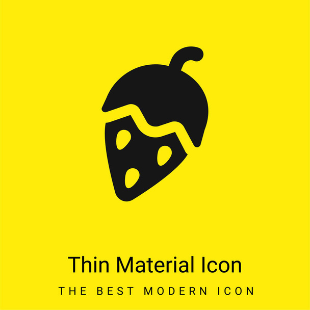 Acorn minimal bright yellow material icon - Vector, Image