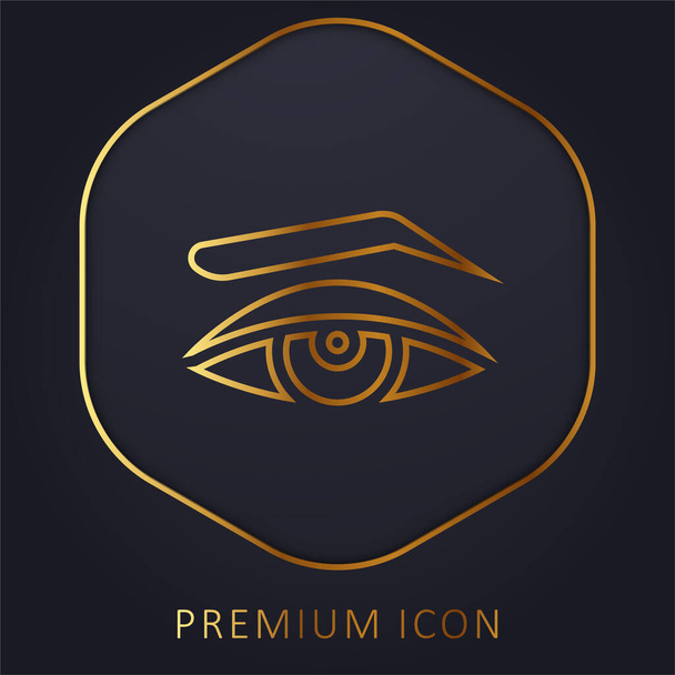 Aspecto línea dorada logotipo premium o icono - Vector, Imagen