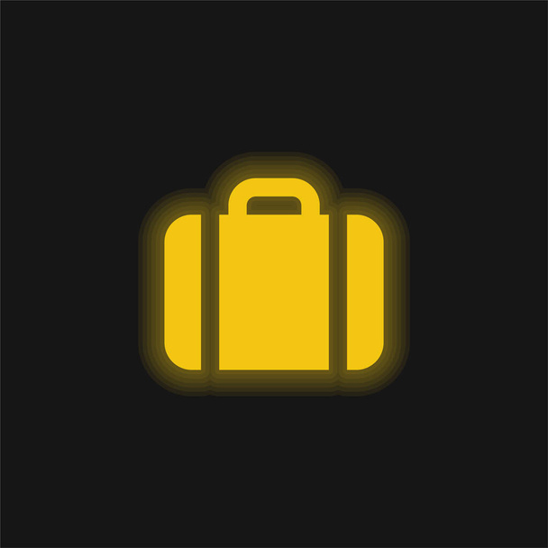 Teczka żółta świecąca ikona neonu - Wektor, obraz
