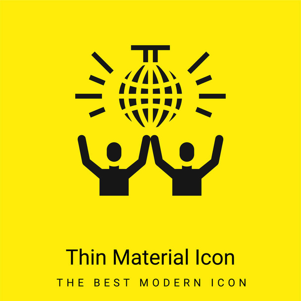 Verjaardag En Partij minimale helder geel materiaal icoon - Vector, afbeelding