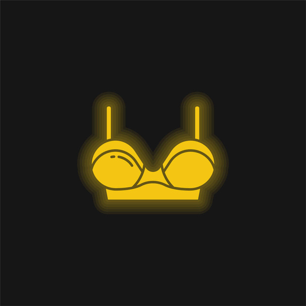 Ikona žhnoucího neonu podprsenky - Vektor, obrázek