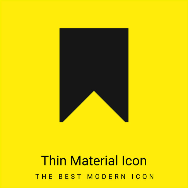 Marcador mínimo icono de material amarillo brillante - Vector, imagen