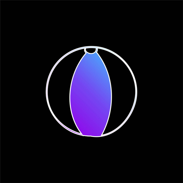 Beach Ball icono de vector gradiente azul - Vector, Imagen