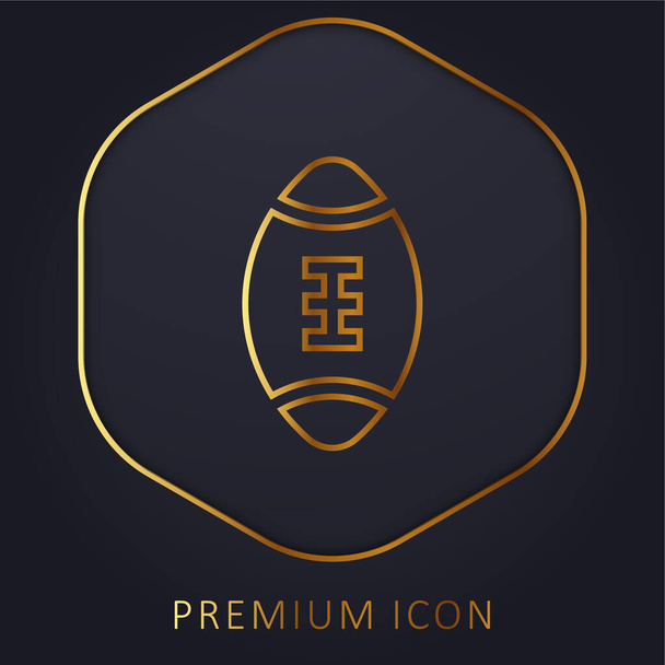 Bola de oro logotipo de línea premium o icono - Vector, Imagen