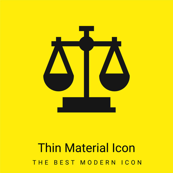 Equilibrio mínimo icono de material amarillo brillante - Vector, imagen