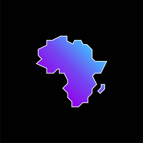 Africa blue gradient vector icon - Vector, Image