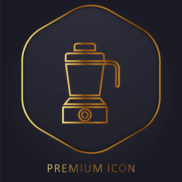 Blender linha dourada logotipo premium ou ícone - Vetor, Imagem