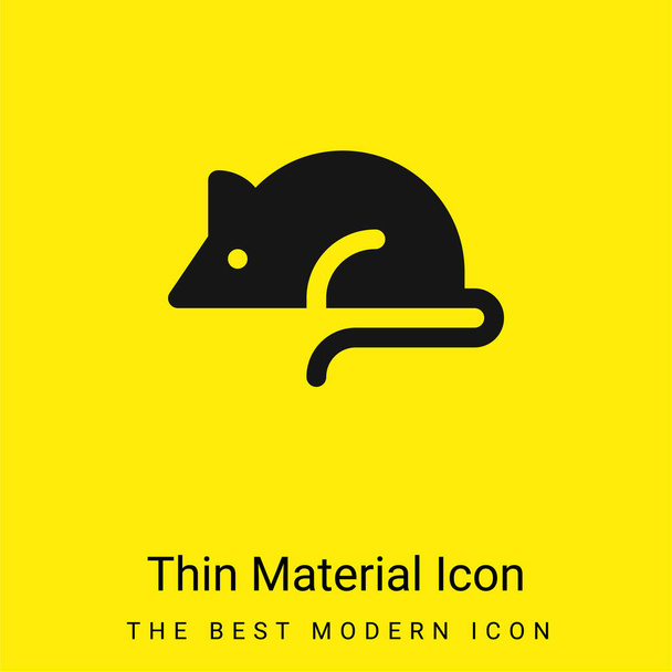 Testování na zvířatech minimální jasně žlutá ikona materiálu - Vektor, obrázek