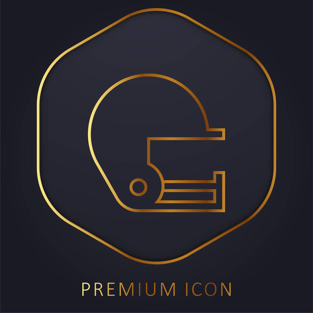 American Football Złota linia logo premium lub ikona - Wektor, obraz