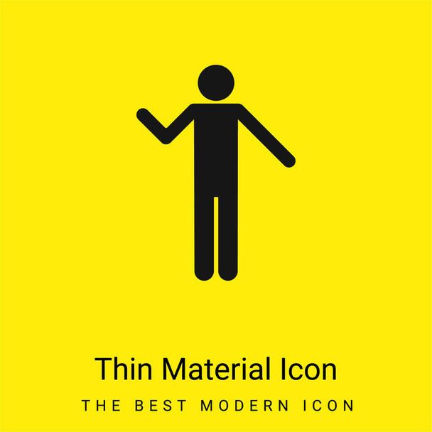 Basic Silhouette minimális fényes sárga anyag ikon - Vektor, kép