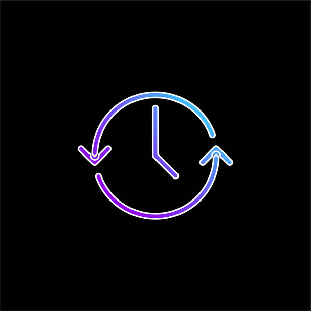 Ikona wektora nachylenia niebieskiego w kierunku przeciwnym do ruchu wskazówek zegara - Wektor, obraz