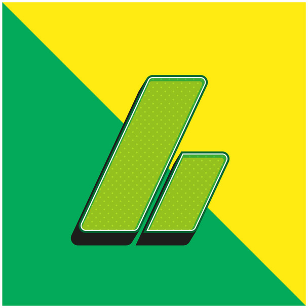 Adsense Green and yellow modern 3d vector icon logo - Vector, Image