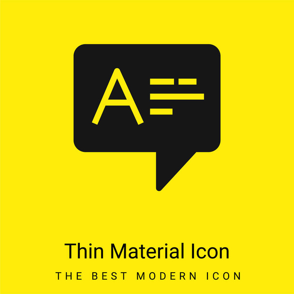 Odpověď minimální jasně žlutá ikona materiálu - Vektor, obrázek