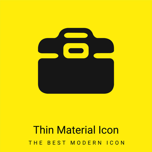Black Tool Box Minimalna jasnożółta ikona materiału - Wektor, obraz