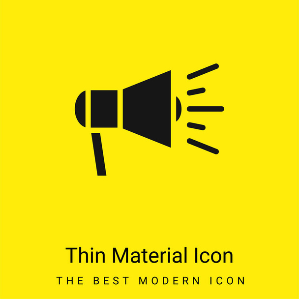 Aankondiging minimale helder geel materiaal icoon - Vector, afbeelding