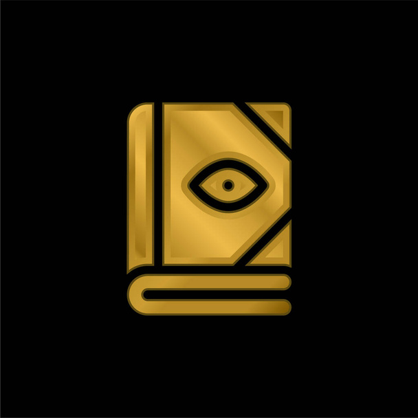 Книга Золота металева іконка або вектор логотипу
 - Вектор, зображення