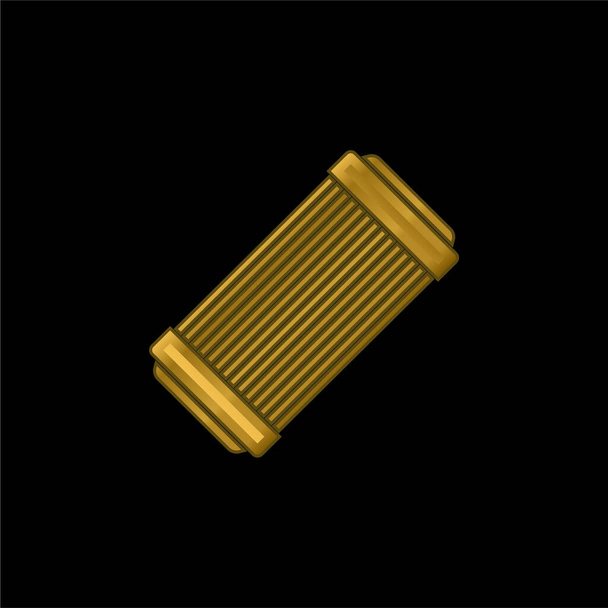 Hava Filtresi altın kaplama metalik simge veya logo vektörü - Vektör, Görsel