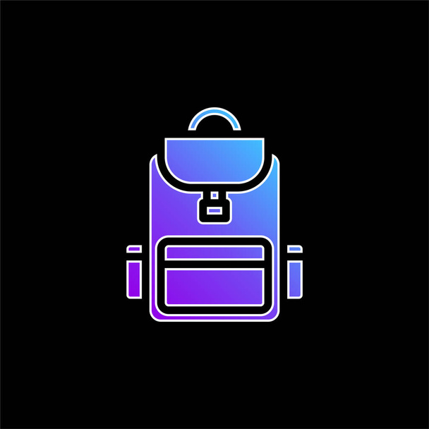 Значок синего градиента рюкзака - Вектор,изображение