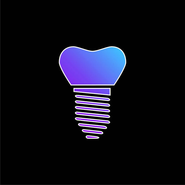 Icona vettoriale del gradiente blu artificiale - Vettoriali, immagini