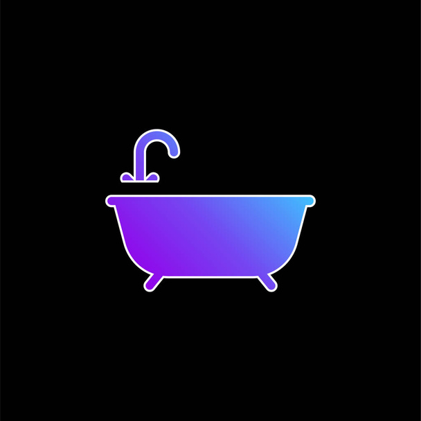 Baño azul gradiente vector icono - Vector, imagen