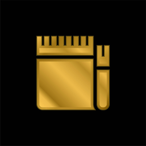 Decke vergoldet metallisches Symbol oder Logo-Vektor - Vektor, Bild