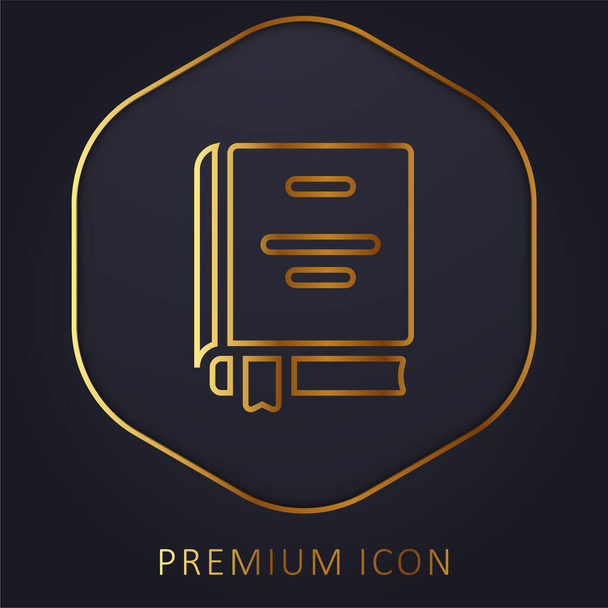 Buch goldene Linie Premium-Logo oder Symbol - Vektor, Bild